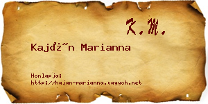 Kaján Marianna névjegykártya